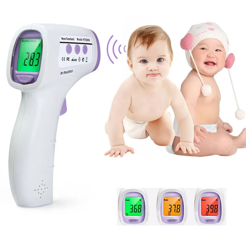 

Baby/Adult Thermometer Infrared Digital Thermometer Gun Noncontact Temperature Measurement Device For Children 3 Color Backlight
