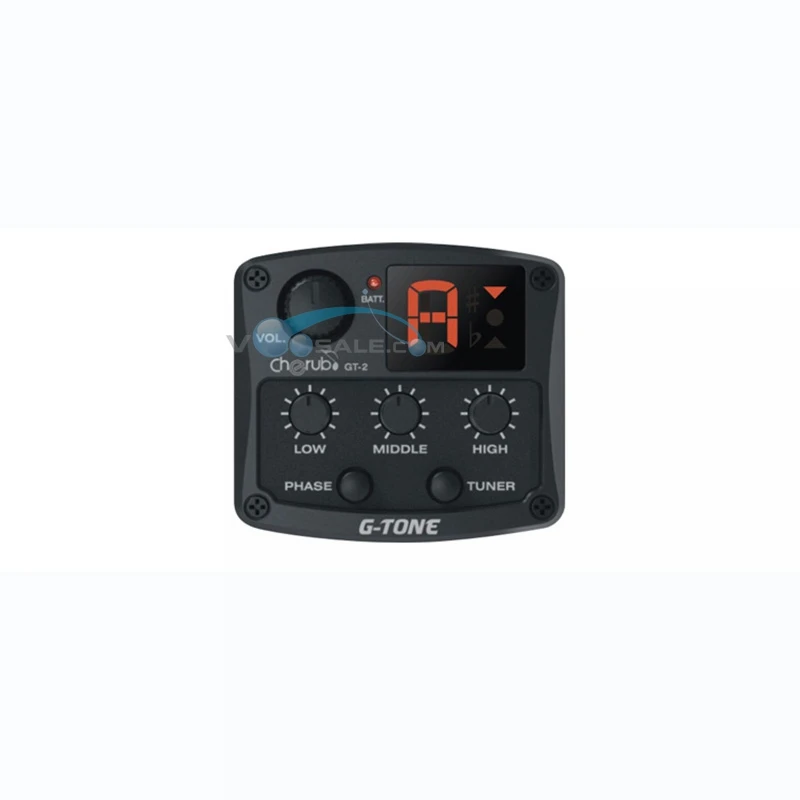 

Cherub GT-2 3-Band EQ equalizer with built-in tuner Phaser mid-frequency notch effect Use For Guitar pedals Pickup