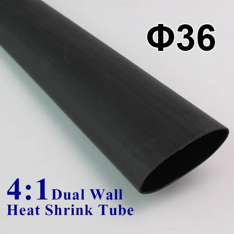 

1.22meter/lot 36mm 4:1 Heat Shrink Tube with Glue Adhesive Lined Dual Wall Tubing Insulation Sleeving Wrap Wire Cable kit