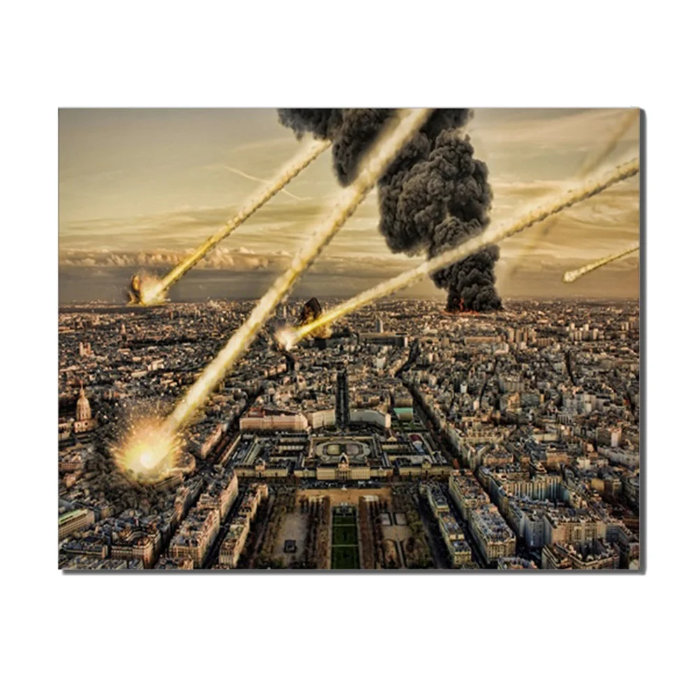 

Urban Destruction Abstract Canvas Paintings For Home Decoration Mural Wallpaper Wall Modern Art Living Room Bedroom Decor