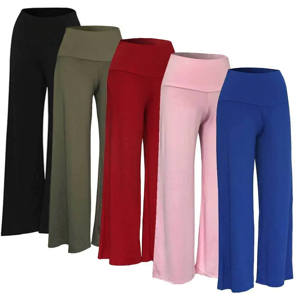 Women Yoga Pants Loose Wide Leg High Waist Plus Size Running Workout Trousers Flared Slim Yoga Pants Panties Gym Clothes