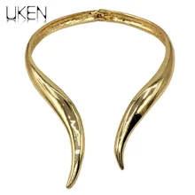 UKEN Змея Дизайн Мода сплав нагрудник воротник колье для женщин массивные Torques Макси ювелирные изделия золотой и серебряный цвета