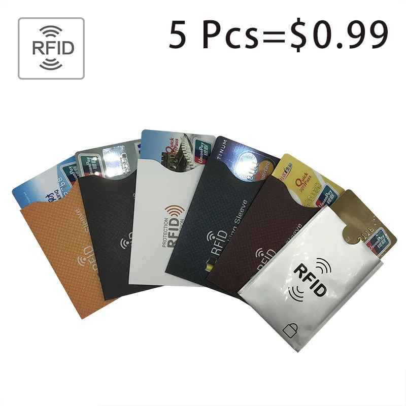 

Anti-theft Credit Card Holder Anti Rfid Blocking Reader Lock ID Bank Cardholder Case Business Card Holder porta carte credito