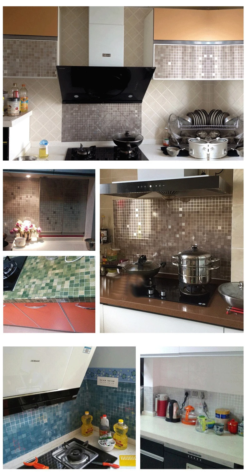 3 м ПВХ самоклеющиеся настенные стикеры декоративная пленка кухня защита от масла обои мозаика плитка наклейка для наклейки на стену ванной комнаты декор