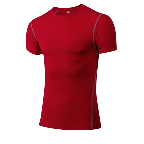 Новинка, Мужская футболка с коротким рукавом, Рашгард, компрессионная, для бега, быстросохнущая, для спортзала, фитнеса, спортивные трико для бега, мужская спортивная одежда - Цвет: Style 12