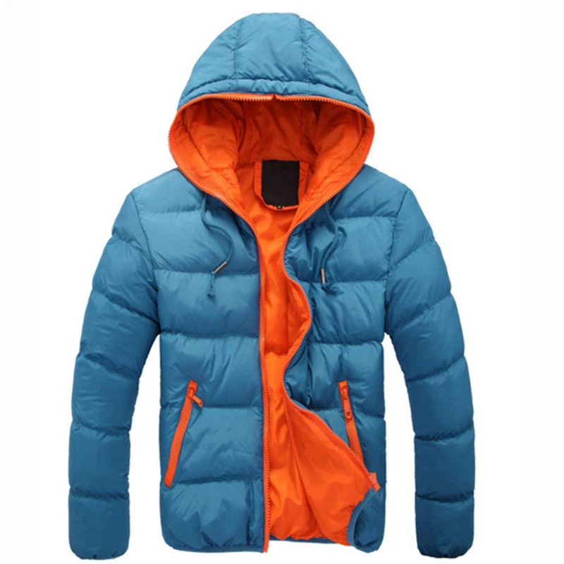 New Fashion Men's Winter Warm Jacket Hooded Slim Casual Coat Cotton-padded Jacket Parka Overcoat Hoodie Thick Coat