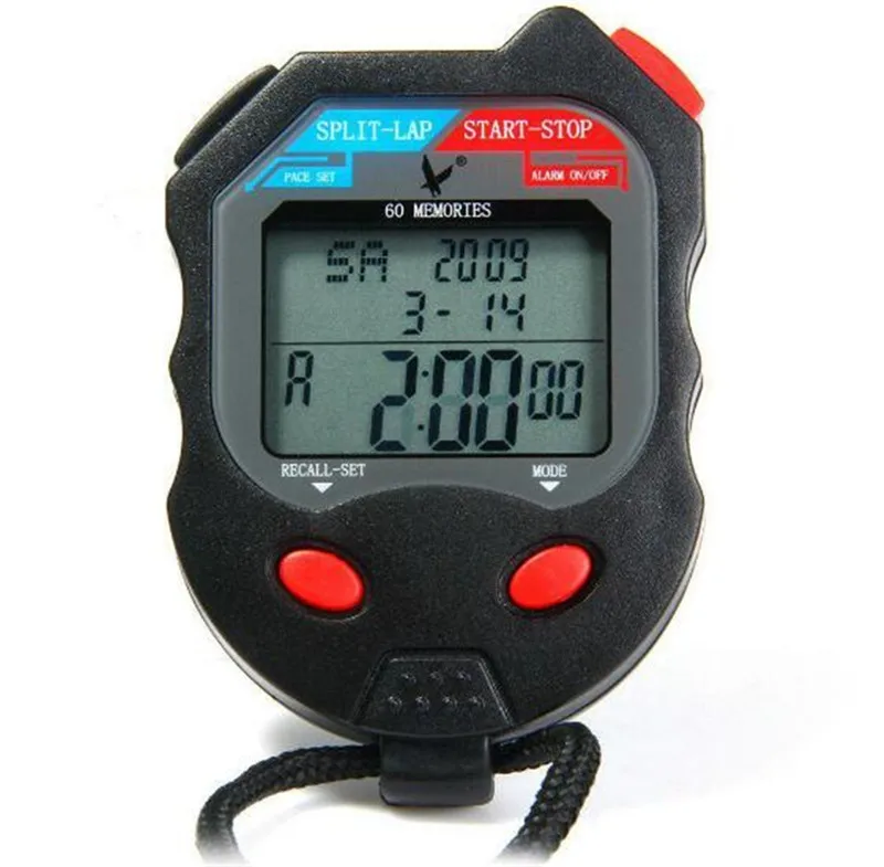Секундомер Таймер Pro Cronometro Esportivo цифровой хронограф спортивный секундомер Ручной таймер бег таймер обратного отсчета - Цвет: PC560