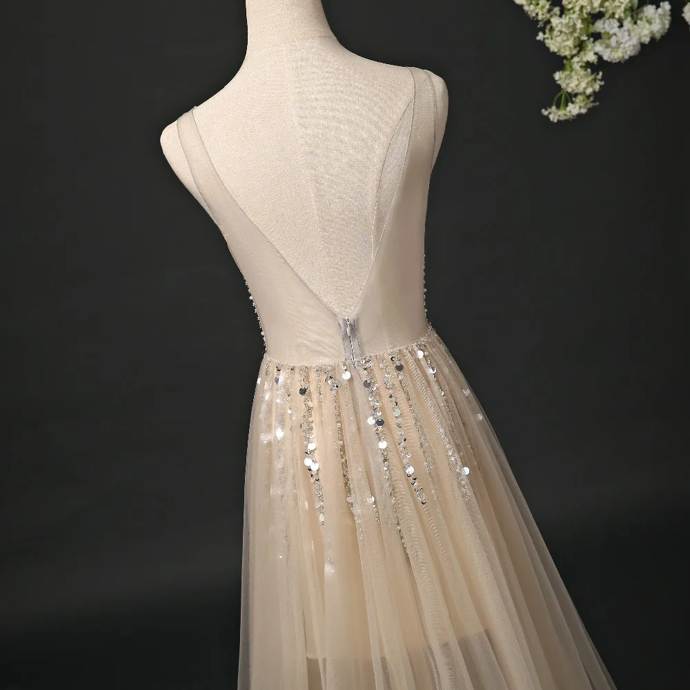 Noite vestido de Cocktail de Tule Ilusão prom