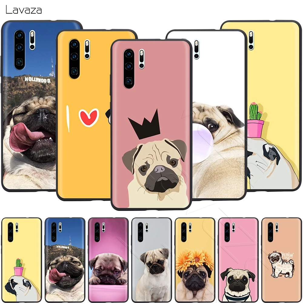 

Lavaza Animal Cute Pug Dog Case for Huawei Mate 30 20 Honor 6a 7a 7c 7x 8C 8x 9 10 Nova 3i 3 Lite Pro Y6 2018