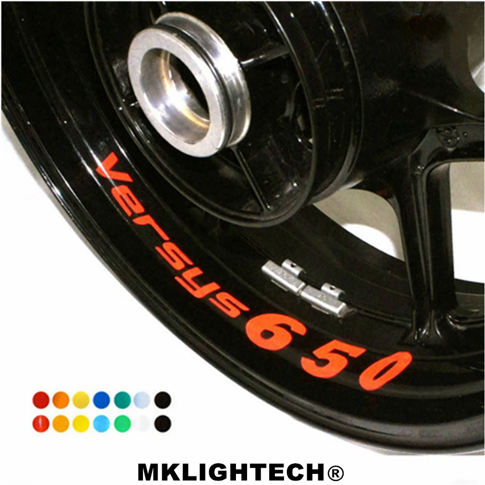 

k-sharp 8 X CUSTOM INNER RIM DECALS WHEEL Reflective STICKERS STRIPES FIT KAWASAK IVERSYE 650