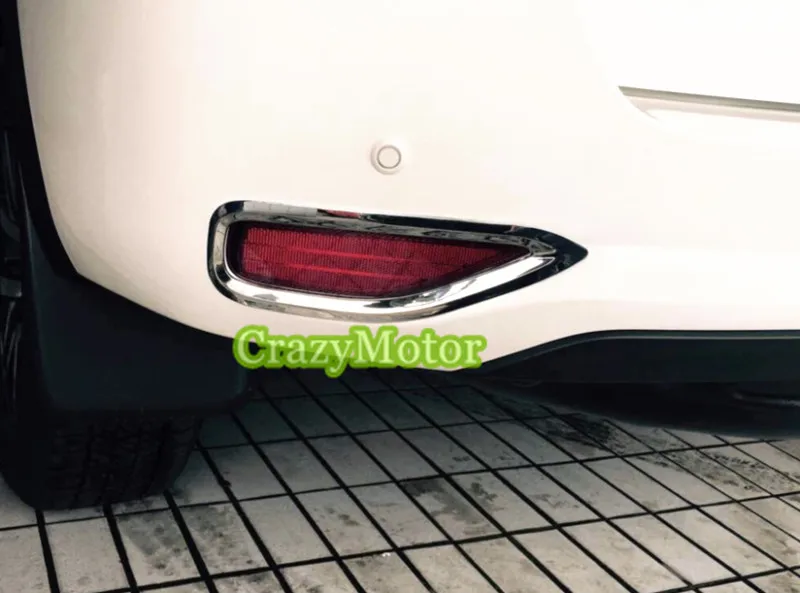 

For Toyota Fortuner 2016 2017 AN160 2pcs Chrome Rear Fog Light Lamp CoverTrim Accessories car styling