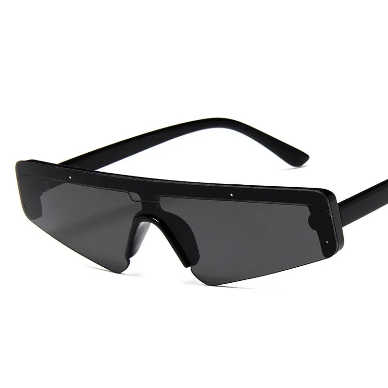 Новые модные женские солнцезащитные очки, брендовые дизайнерские солнцезащитные очки «кошачий глаз», женские мужские зеркальные Спортивные сиамские очки UV400 Oculos - Цвет линз: C2 All Black