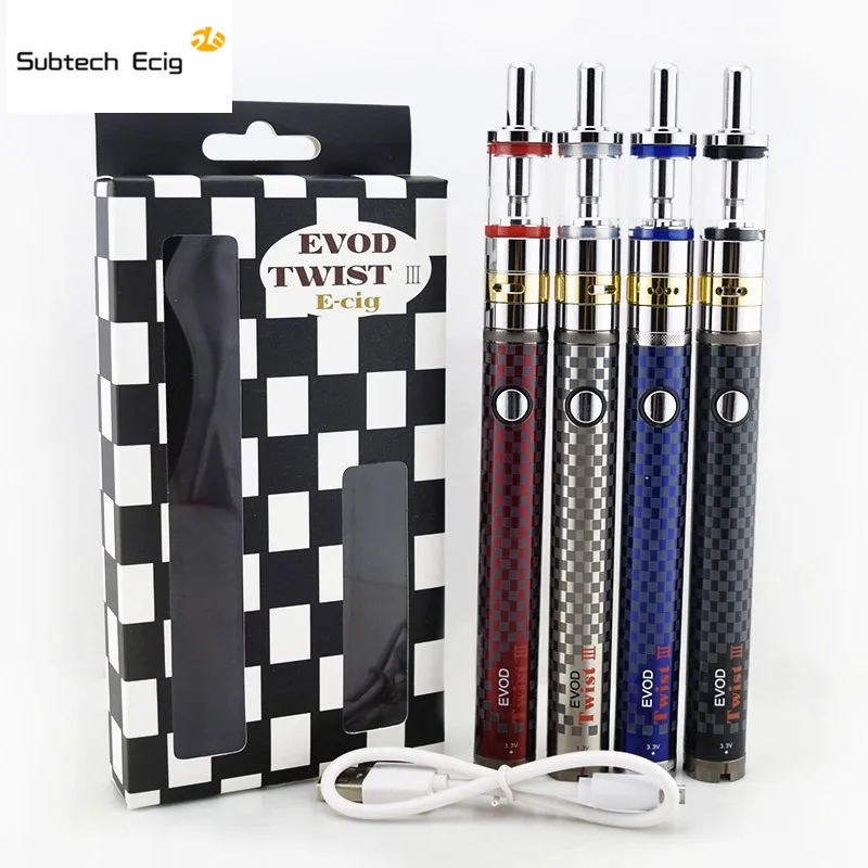 SUB два электронных сигарет Evod твист III M16 комплекты twist 3 электронной сигареты
