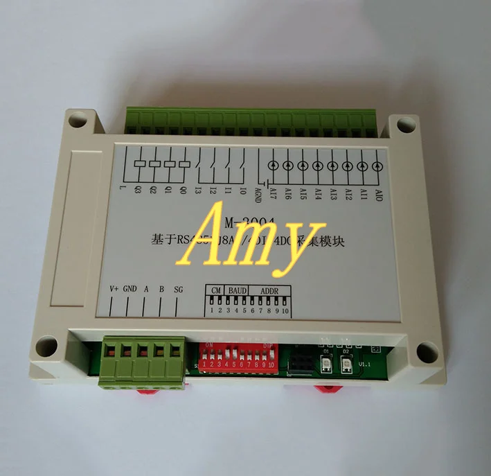 RS485 соглашение 8AI/4DI/4DO MODBUS RTU