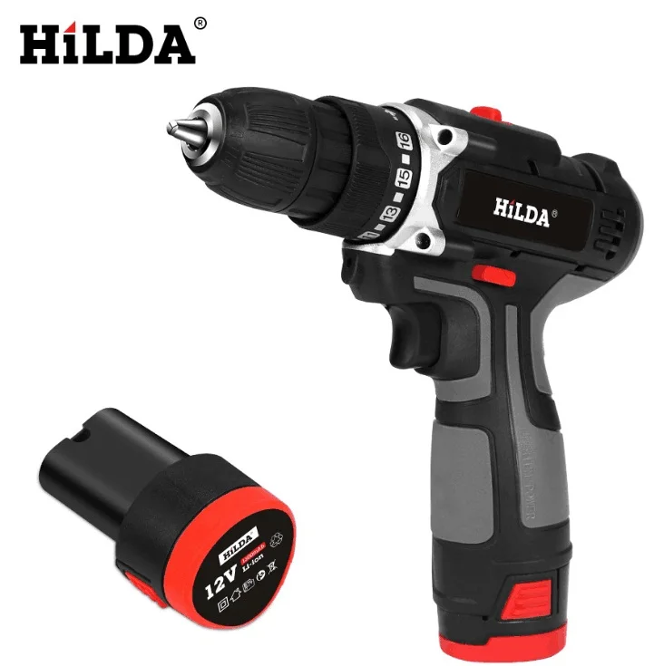 

12V Home Electric Screwdriver Cordless Drill Lithium Battery Wireless Rechargeable Hand Drills Two-speed Power Tools