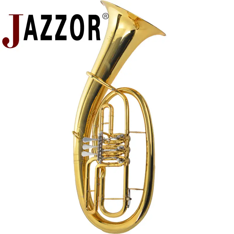 JAZZOR JYBT-E110 баритон Рог B плоский золотой лак баритон латунный духовой инструмент с мундштуком и баритон чехол