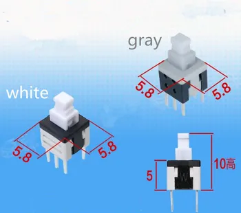 

10pcs Switch 5.8*5.8 key switch double row 6 feet 5.8x5.8 six pin touch button switch