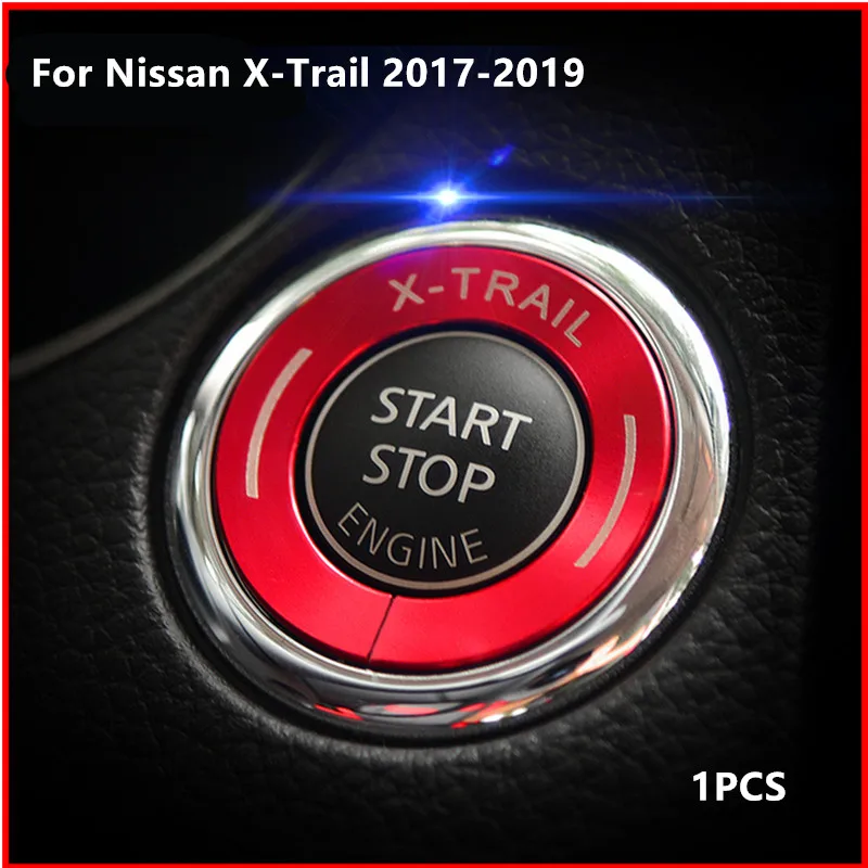 

For Nissan X-Trail 2017-2019 1pcs/set ABS Car Interior Ignition Panel Decorative Sticker Car-styling Auto Accessories Car-covers