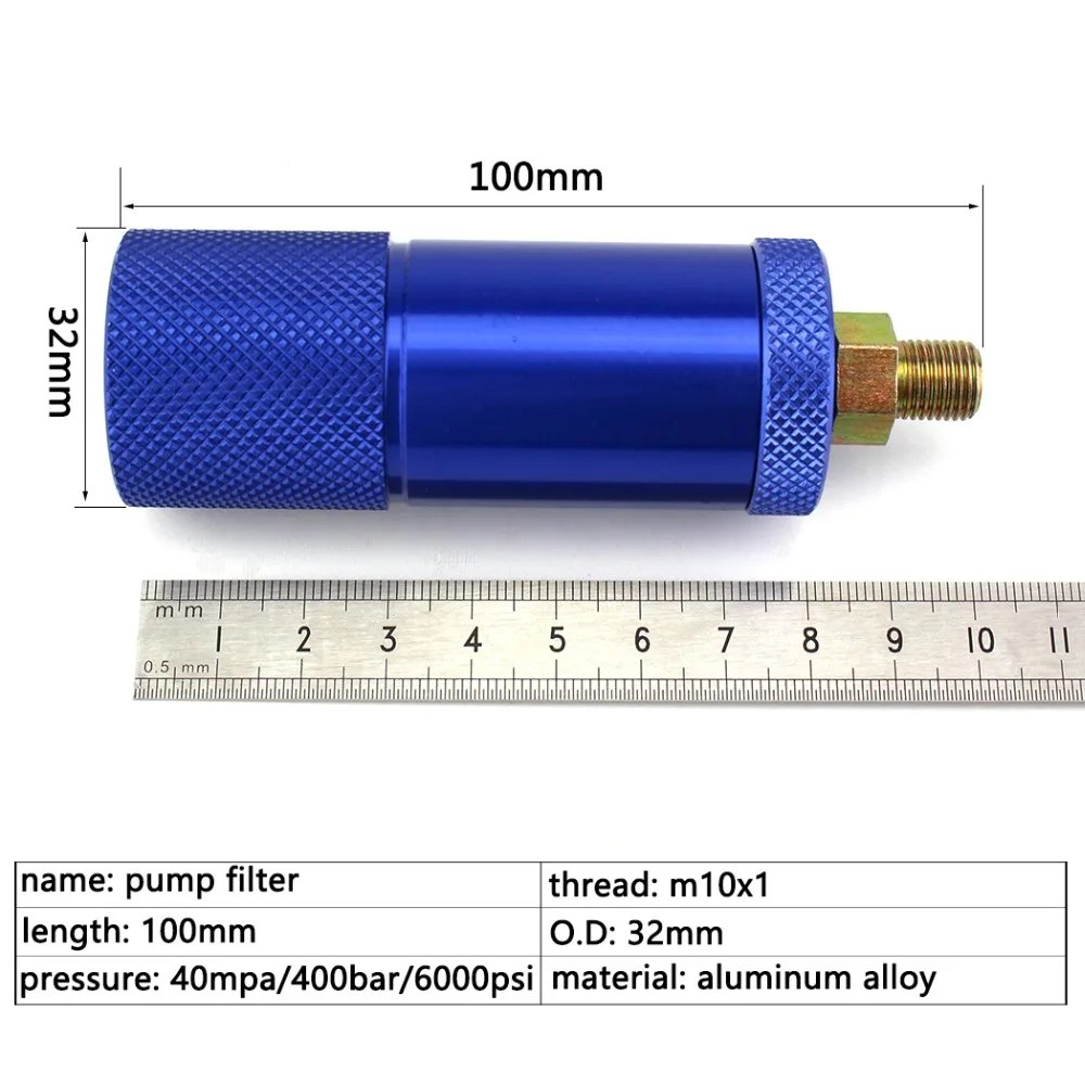 PCP Пейнтбол ВВС ручной насос фильтр M10x1 водно-масляный сепаратор фильтрации воздуха 50 см шланг давления Quick Couplers300bar 4500psi