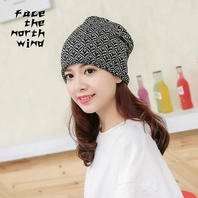 

Winter lady Warm scarf Cap cap Double thick scarf Confinement cap thin
