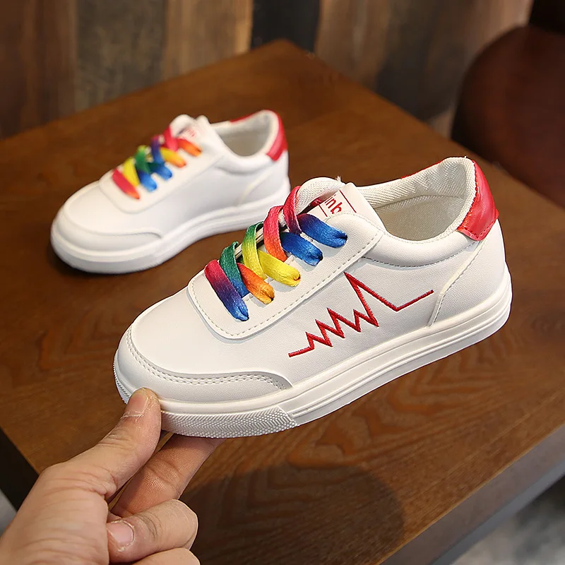 JUSTSL новые осенние детские модные кроссовки для мальчиков и девочек белая спортивная обувь детская повседневная обувь размер 26-36