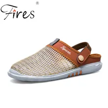 Срабатывает мужские летние туфли Полые Cool пляжная обувь удобная прогулочная Спортивная обувь мужской легкая водонепроницаемая обувь Человек тапки