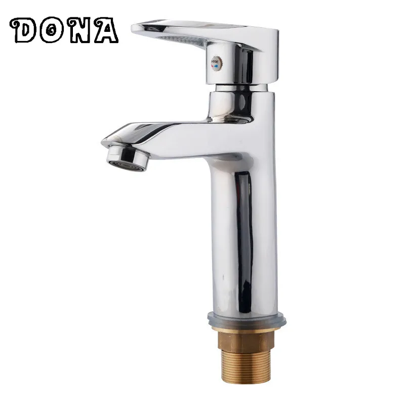 

Free shipping Single cold bathroom faucet chrome polish single handle basin faucet torneira banheiro water tap bathroom DONA2144