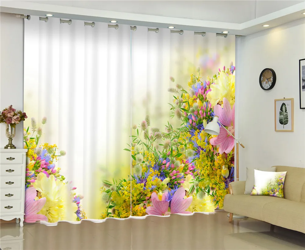 Decorative Modern 3d Window Curtains Drapes For Living Room Bed