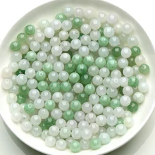 50 шт. натуральный трехцветный жадеит бисер с и Бирма нефритовый шарик DIY ручной работы