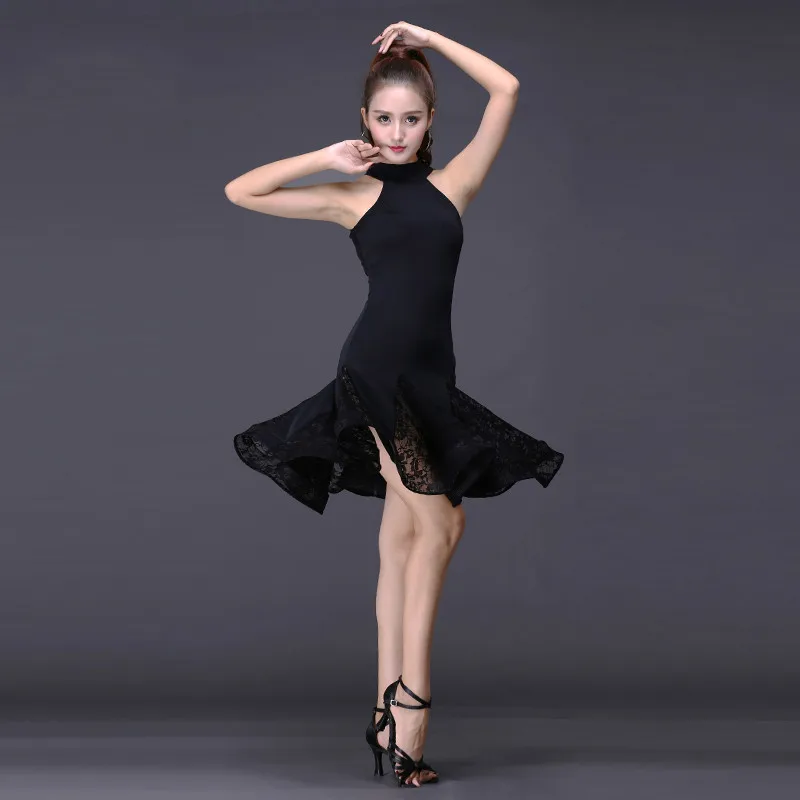 Women High Low Dress tango rumba Cha cha Ballet Ballroom Dance Dress Costume