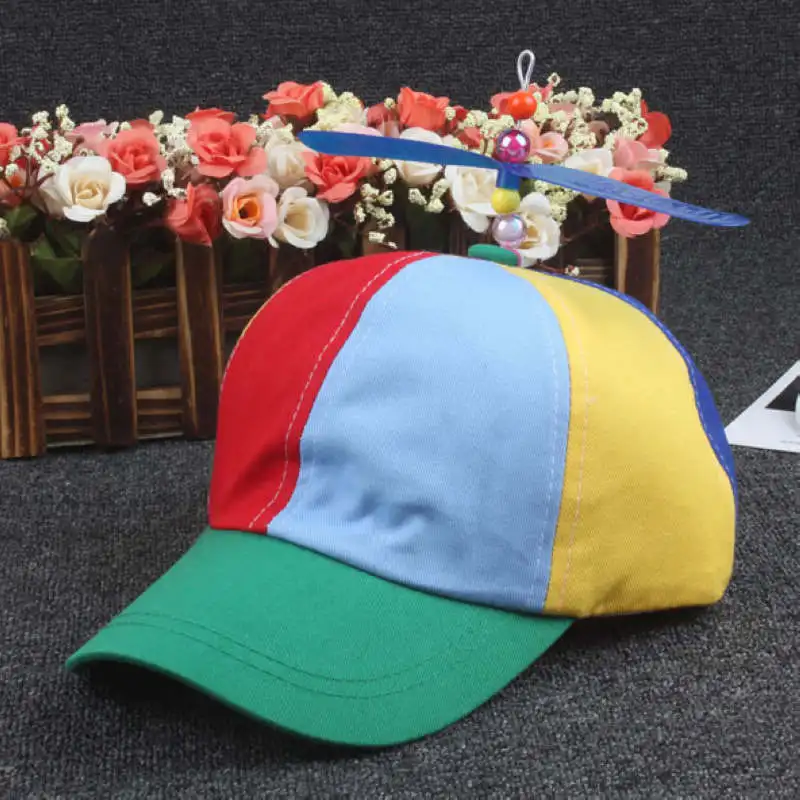 Adjustable Propeller Ball Baseball Cap Hat Colorful Propeller Adult Children Boys Girls Snapback BBYES