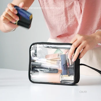

Waterproof PVC Transparent Cosmetic Bag Women Zipper Tote Cosmetic Storage Case Travel Necesserie Organizer Accessories Items