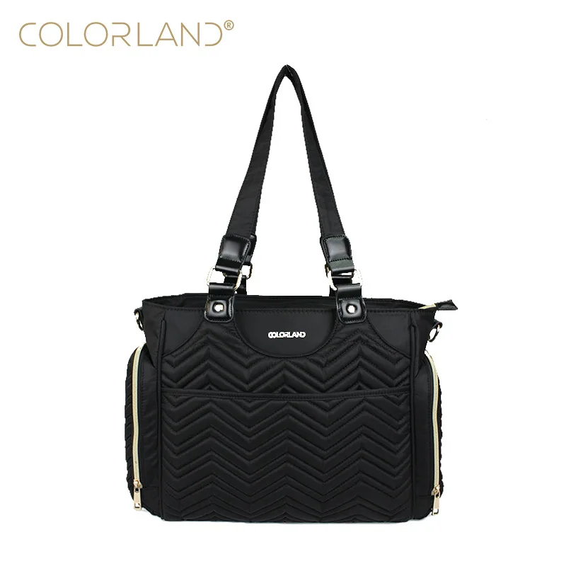 

COLORLAND Diaper Bags Polyester Large Capacity Shoulder Waterproof Nappy Changing Bag Baby Stroller Bags for Maternity Mom