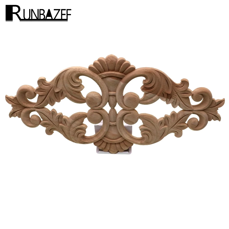 Goede RUNBAZEF Hout Applique Gesneden Houten Bloem Doos Kastdeur Meubels Woondecoratie Accessoires Diagonaal Ornamenten Beeldjes