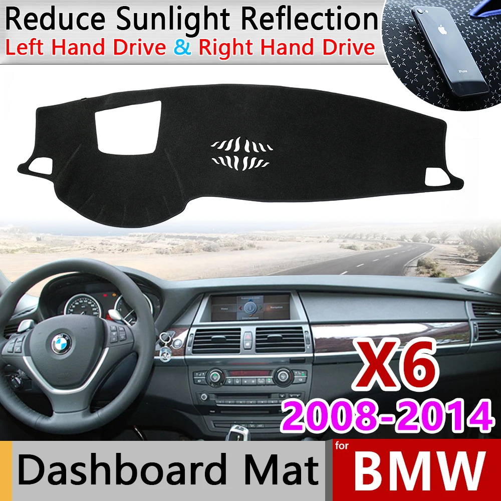 Для BMW X6 E71 2008 ~ 2014 Противоскользящий коврик на приборную панель Зонт приборной