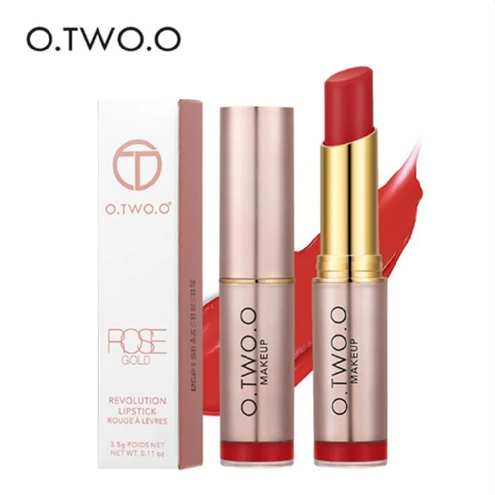 

O.TWO.O Brand Makeup Lipstick 20 Colors Soft Texture Waterproof Nude Lip stick lip Make up Long Lasting Batom Lips Cosmetics