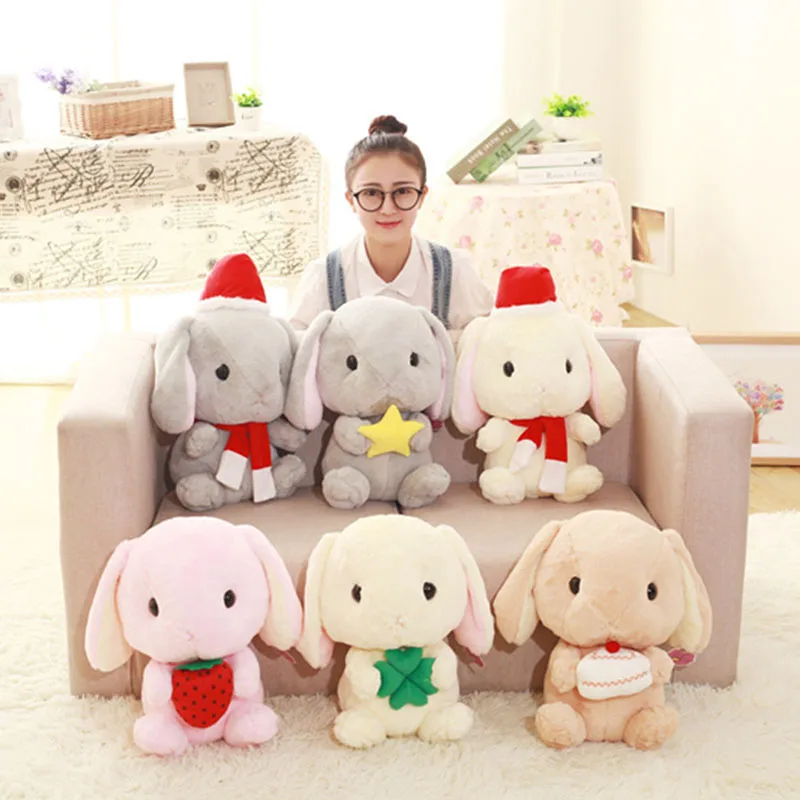 

cute rabbit plush toy grey brown bunny stuffed soft doll kids toy christmas gift for girl 32cm 40cm 4 colors