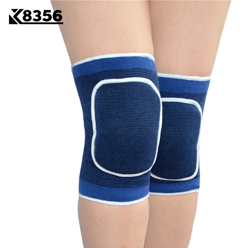 K8356 1 زوج الإسفنج منصات الركبة الريشة الطائرة الرقص تنفس الركبة دعم الرياضة السلامة اللياقة حماية نيباد الأزرق