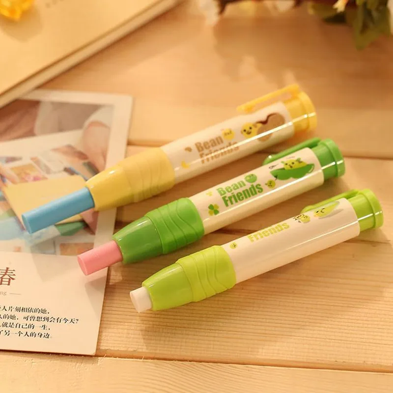 Coloffice 1PC Colorful Kawaii Peanut Cartoon Eraser The illustration is