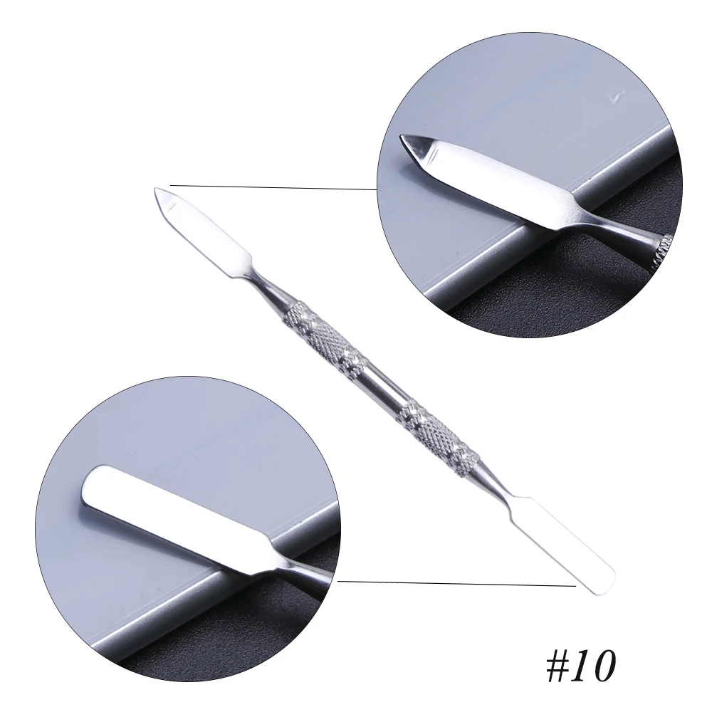 7 типов нержавеющей кутикулы толкатель ногтей перемешивание лака порошок смесь шпатели тон стержни Маникюр средства для снятия макияжа CH809
