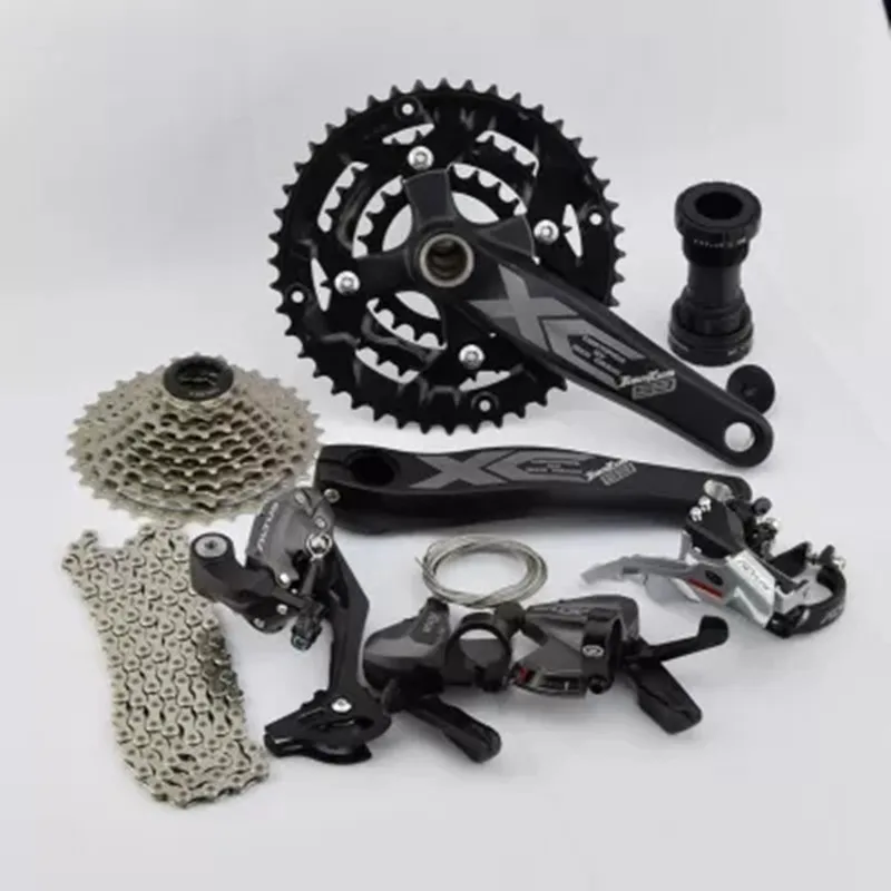 Shimano M370 передачи большой комплект 27-Скорость комплект горный велосипед набор для ногтей 9-Скорость задняя круговая шкала включает в себя другие бренды и MT200+ G3