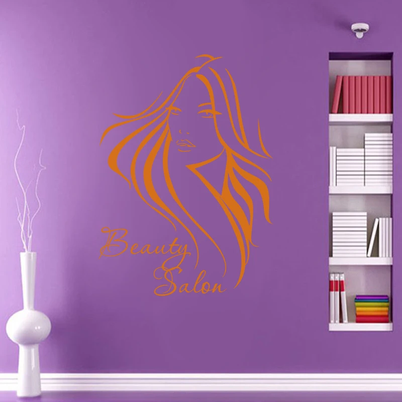 Hair Salon Sticker Beauty Salon Sex Girl Decal Haircut Posters Vinyl Wall Art Decals Decor Windows Decoration Mural M0015