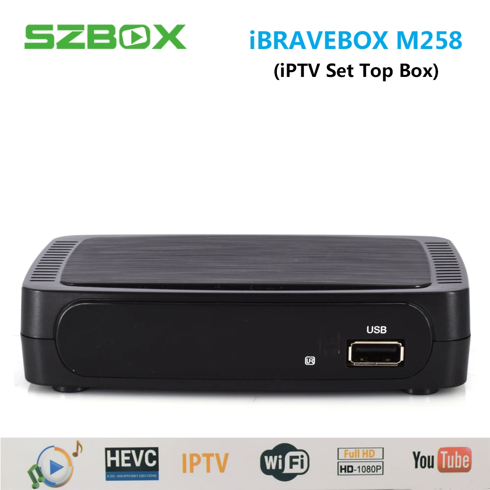 IBRAVEBOX M258 Smart ТВ коробка Поддержка USB Wi-Fi Youtube H.264 + 1 год IP ТВ коробка 1080P Full HD медиаплеер vs MAG 254 MAG 250