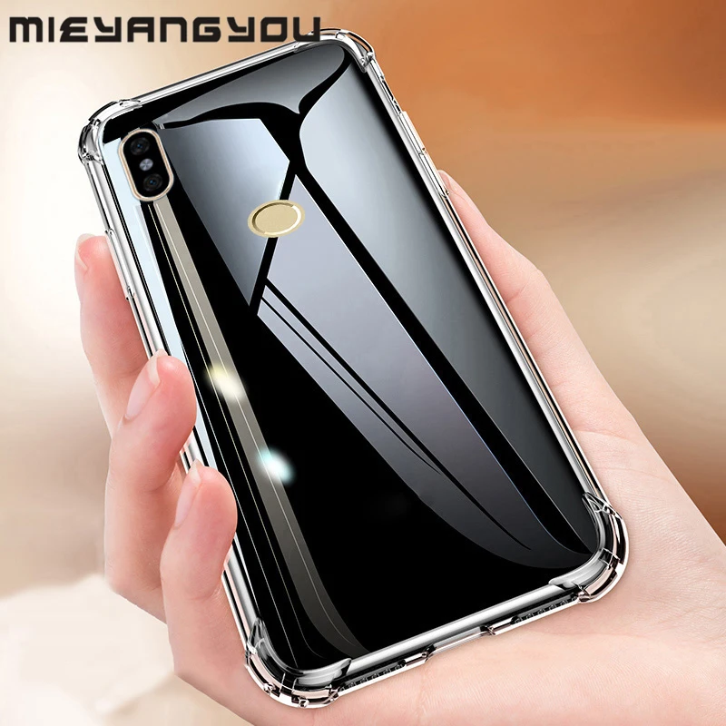 Shockproof Soft Case for Xiaomi F1 5X 6X 6 8 SE Lite Mix 2s Max 3 On Redmi 6A Pro 5 Plus Note Clear Transparent Silicone Cover |