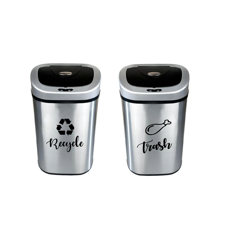 Recycle and Trash decals trash can Decor