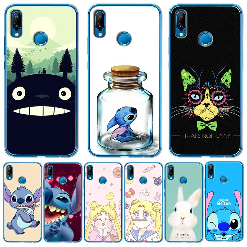 

Luxury For Huawei Mate 9 10 20 P8 P9 P10 P20 P30 P Smart Lite Plus Pro phone Case Cover Coque Etui Sailor Moon Stitch Totoro