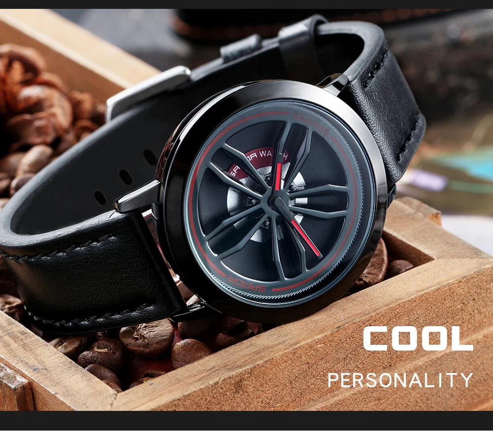 2019 relogio masculino 360 degree rotativa roda
