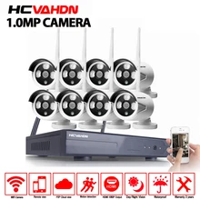 8CH Беспроводной NVR комплект Plug and Play 720P HD Открытый ИК P2P ночное видение IP видео безопасности CCTV камера wifi система видеонаблюдения