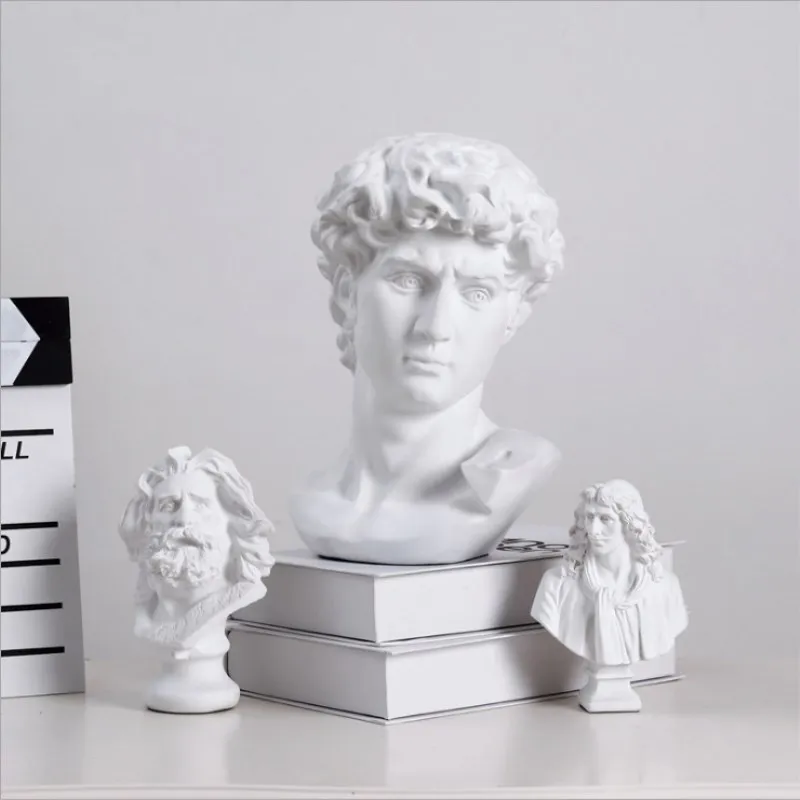 Nordic David Venus White Resin Public Figure Statue Ornament Home