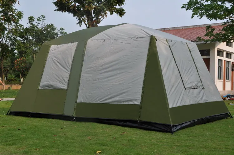 Высокое качество 6-12 человек большое пространство супер сильный Водонепроницаемый Ветрозащитный Кемпинг семейные вечерние палатки